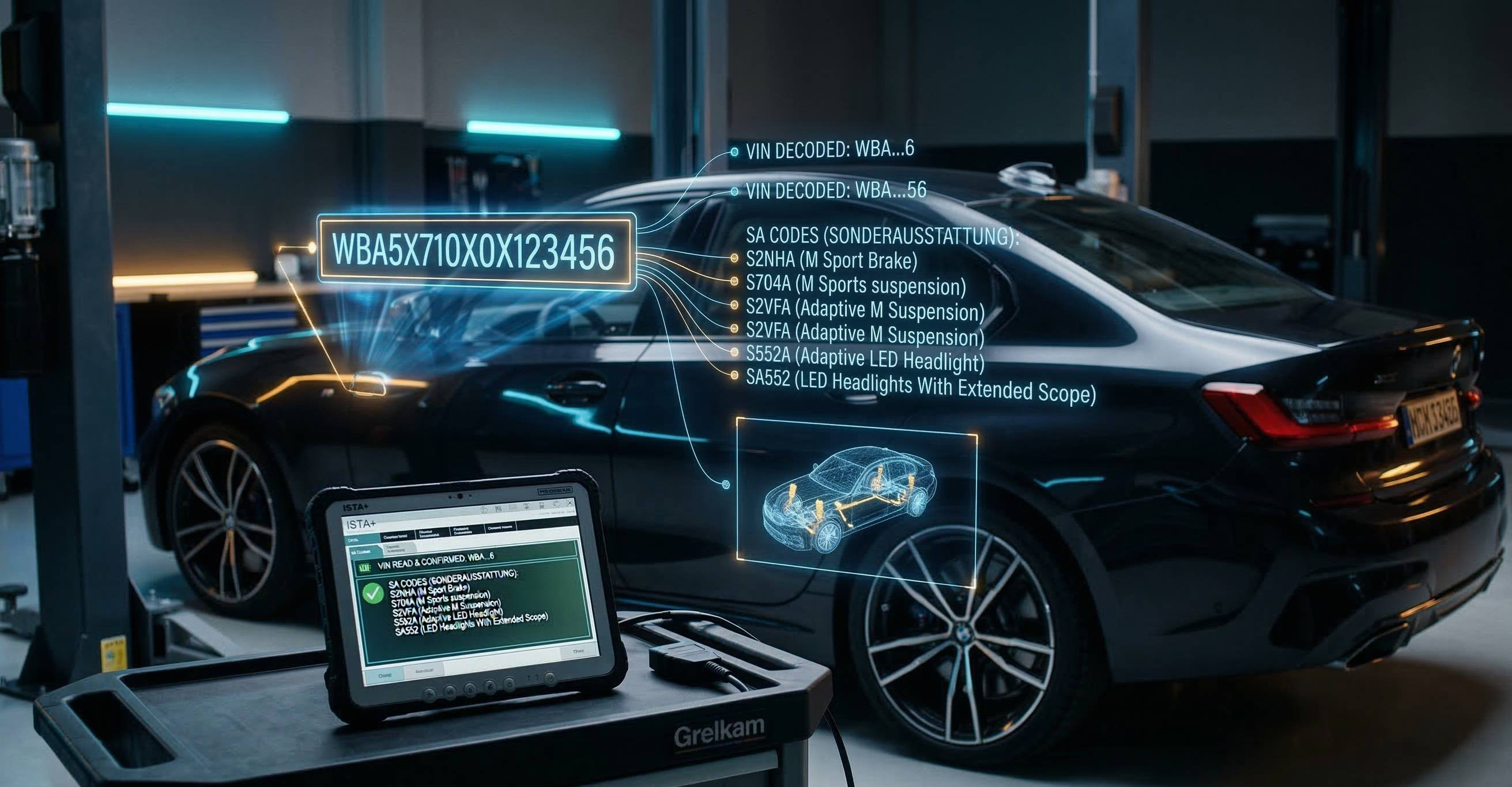 Wyposażenie BMW po VIN: Jak sprawdzić kody SA i konfigurację?